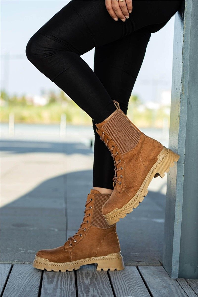 Women's Lace Up Suede Boots - Taba #358751